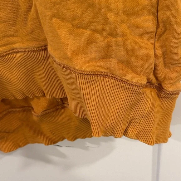 Pilcro by Anthropologie Niki Bubble Mustard Yellow Sweatshirt - Picture 7 of 10